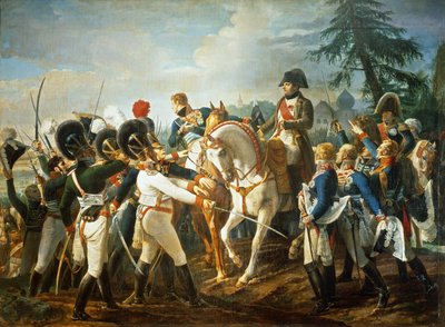 Napoleone e le truppe bavaresi e del Wurttemberg ad Abensberg, 20 aprile 1809 da Jean Baptiste Debret